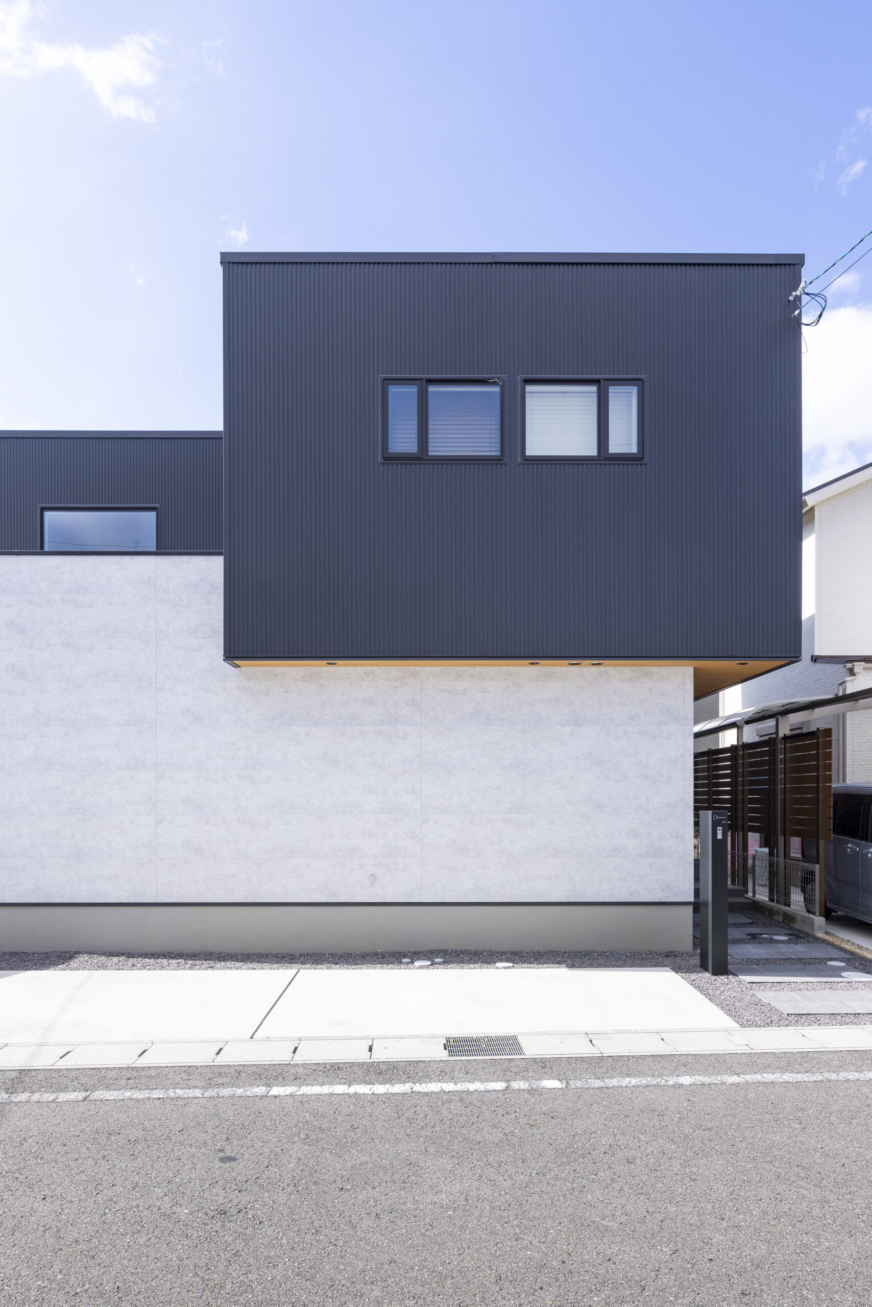 中庭があるスキップフロアのお家